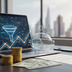 Nowoczesne biuro agencji marketingowej, zespół planujący budżet na skalowanie biznesu w 2026 roku.